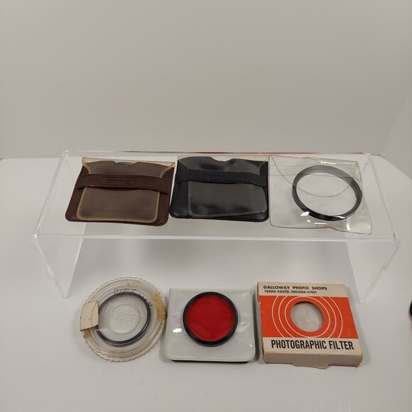 Lot of 6 Lens Filters Cases 52 55 mm Kalt Osawa Vivatar Red Blue Haze Skylight - Picture 10 of 11